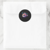 Sticker Rond Un petit bâton de poisson (Sac)
