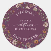 Sticker Rond Un petit bébé fleur sauvage (Devant)