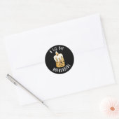 Sticker Rond Un Petit Bit Chaud Tête Amusante Chandelle Pun Dar (Enveloppe)