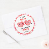 Sticker Rond Un petit cadeau pour un ami si doux petits cœurs (Enveloppe)