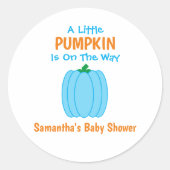 Sticker Rond Un Petit Citrouille Est En Route (Devant)