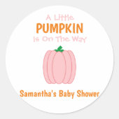 Sticker Rond Un Petit Citrouille Est En Route (Devant)