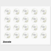 Sticker Rond Un petit Citrouille se trouve sur le Baby shower W (Feuille)