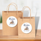 Sticker Rond Un petit coup de coeur sur le chemin - Baby shower