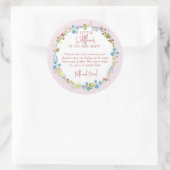 Sticker Rond Un Petit Fleur sauvage Est En Chemin Merci (Sac)