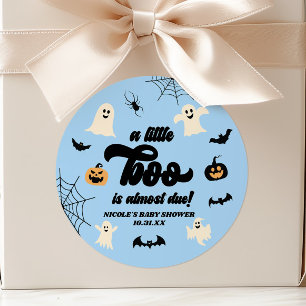 Sticker Rond Un petit lutin est presque là ! Baby Shower Hallow