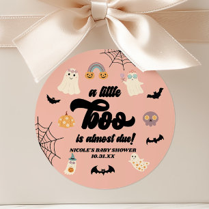 Sticker Rond Un petit lutin est presque là ! Baby Shower Hallow