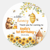 Sticker Rond Un Petit Miel Chaque Année Anniversaire (Devant)