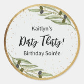 Sticker Rond Un petit peu de plaisir Soirée Martini (Devant)