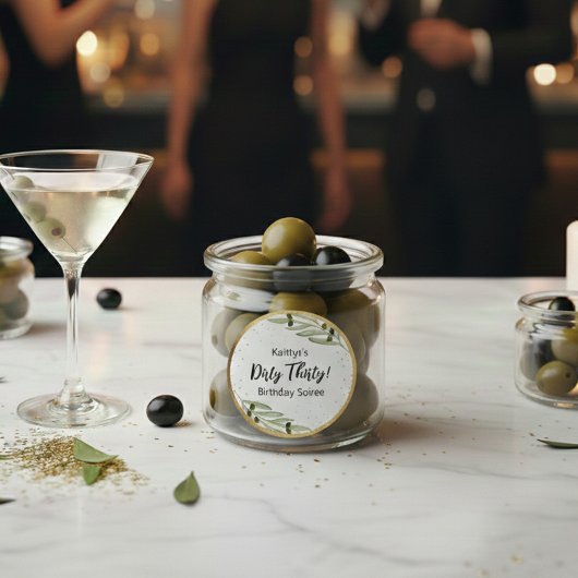 Sticker Rond Un petit peu de plaisir Soirée Martini