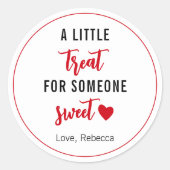 Sticker Rond Un petit régal pour la Saint-Valentin sucrée (Devant)