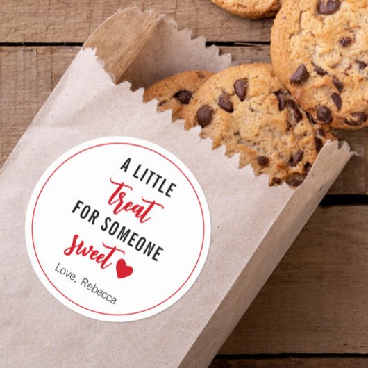 Sticker Rond Un petit régal pour la Saint-Valentin sucrée