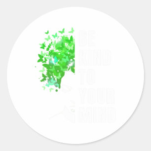 Sticker Rond Un Peu À Votre Esprit Mois De Sensibilisation À La