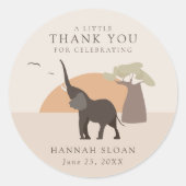 Sticker Rond Un Peu D'Arachide | Safari Desert Baby shower Boho (Devant)