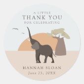 Sticker Rond Un Peu D'Arachide | Safari Desert Baby shower Boho (Devant)
