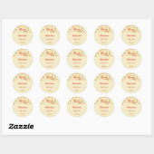 Sticker Rond Un Peu De Miel En Chemin Baby shower (Feuille)