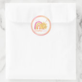 Sticker Rond Un peu de rayon de soleil Fille Baby Shower Classi (Sac)