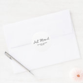 Sticker Rond Un peu de rétro juste marié (Enveloppe)