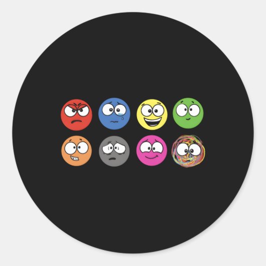 Sticker Rond Un Peu D'Émotions (Devant)