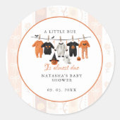 Sticker Rond Un peu d'Halloween est presque dû baby shower (Devant)