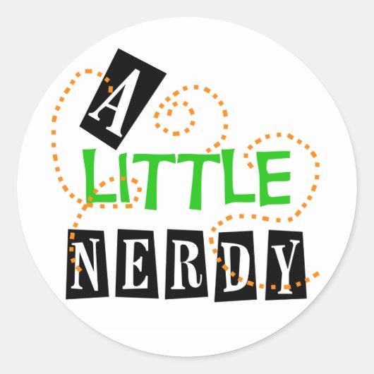 Sticker Rond Un Peu Nerdy (Devant)