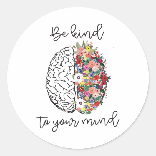 Sticker Rond Un peu pour votre esprit Amusants Femmes Mentologi (Devant)