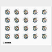 Sticker Rond un poisson souriant (Feuille)