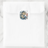 Sticker Rond un poisson souriant (Sac)