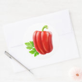 Sticker Rond Un poivron rouge (Enveloppe)