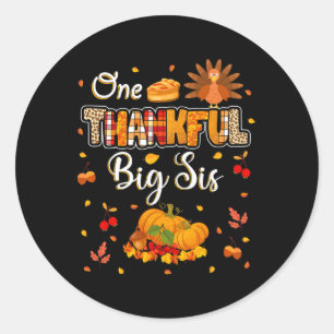 Sticker Rond Un Remerciement Big Sis Chute Feuilles Automne Tha