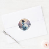 Sticker Rond Un rêve neigeux (Enveloppe)