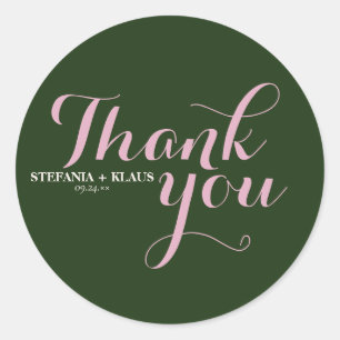 Sticker Rond Un sage et une touche de rose Moderne Minimaliste 