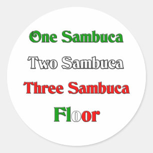 Sticker Rond Un Sambuca