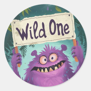 Sticker Rond Un sauvage