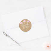 Sticker Rond Un scintillement rustique kraft merci baby shower (Enveloppe)