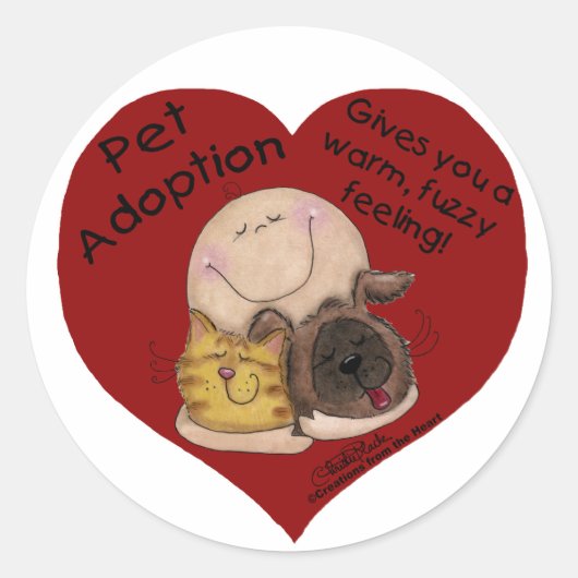 Sticker Rond Un Sentiment Chaud Et Fou ! Cœur (Devant)