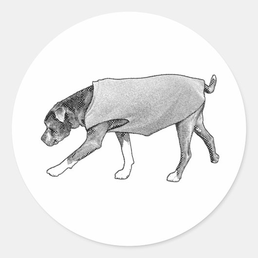 Sticker Rond Un signe de tête discret de compréhension (Devant)