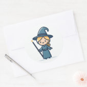 Sticker Rond Un sorcier (Enveloppe)