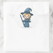 Sticker Rond Un sorcier (Sac)