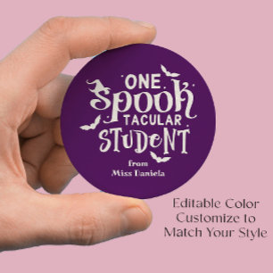 Sticker Rond Un Spotaculaire élève Halloween récompense enseign