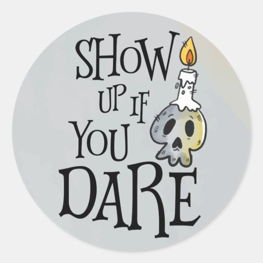 Sticker Rond Un Stick de la partie Halloween méchant (Devant)