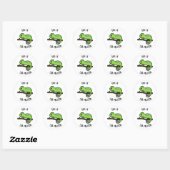 Sticker Rond Un Sur Cha Million Funny Chameleon Pun (Feuille)