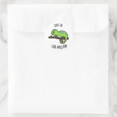 Sticker Rond Un Sur Cha Million Funny Chameleon Pun (Sac)
