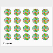 Sticker Rond Un tas de paniers (Feuille)