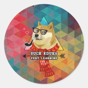 Sticker Rond Un tel diplôme de chien