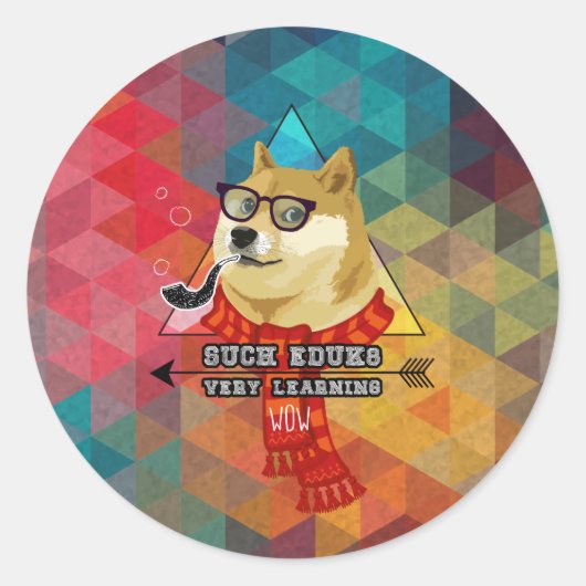 Sticker Rond Un tel diplôme de chien (Devant)