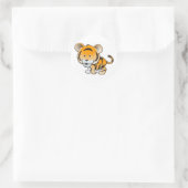 Sticker Rond Un tigre mignon (Sac)