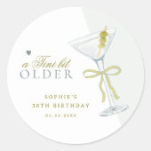 Sticker Rond Un Tini Un Peu Plus Ancien Cocktail Martini (Devant)