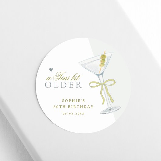 Sticker Rond Un Tini Un Peu Plus Ancien Cocktail Martini