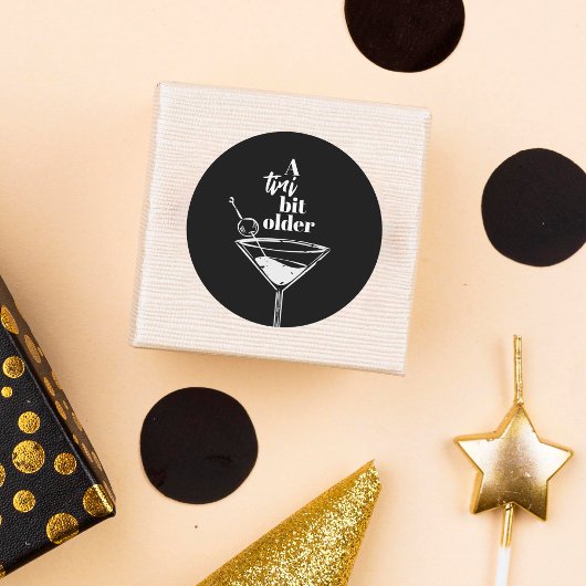Sticker Rond Un Tini Un Peu Plus Ancien Martini fête d'annivers